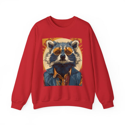 70s Raccoon Crewneck Sweatshirt — Retro Wildlife Graphic | Root to Peak