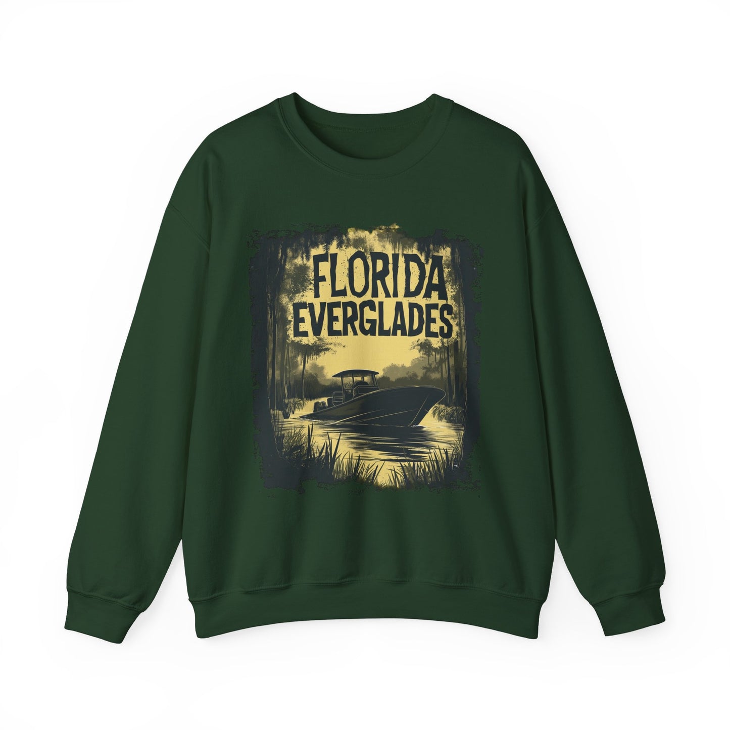 Florida Everglades Crewneck — Vintage Airboat Nature Gift | Root to Peak