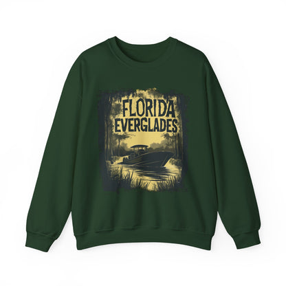 Florida Everglades Crewneck — Vintage Airboat Nature Gift | Root to Peak