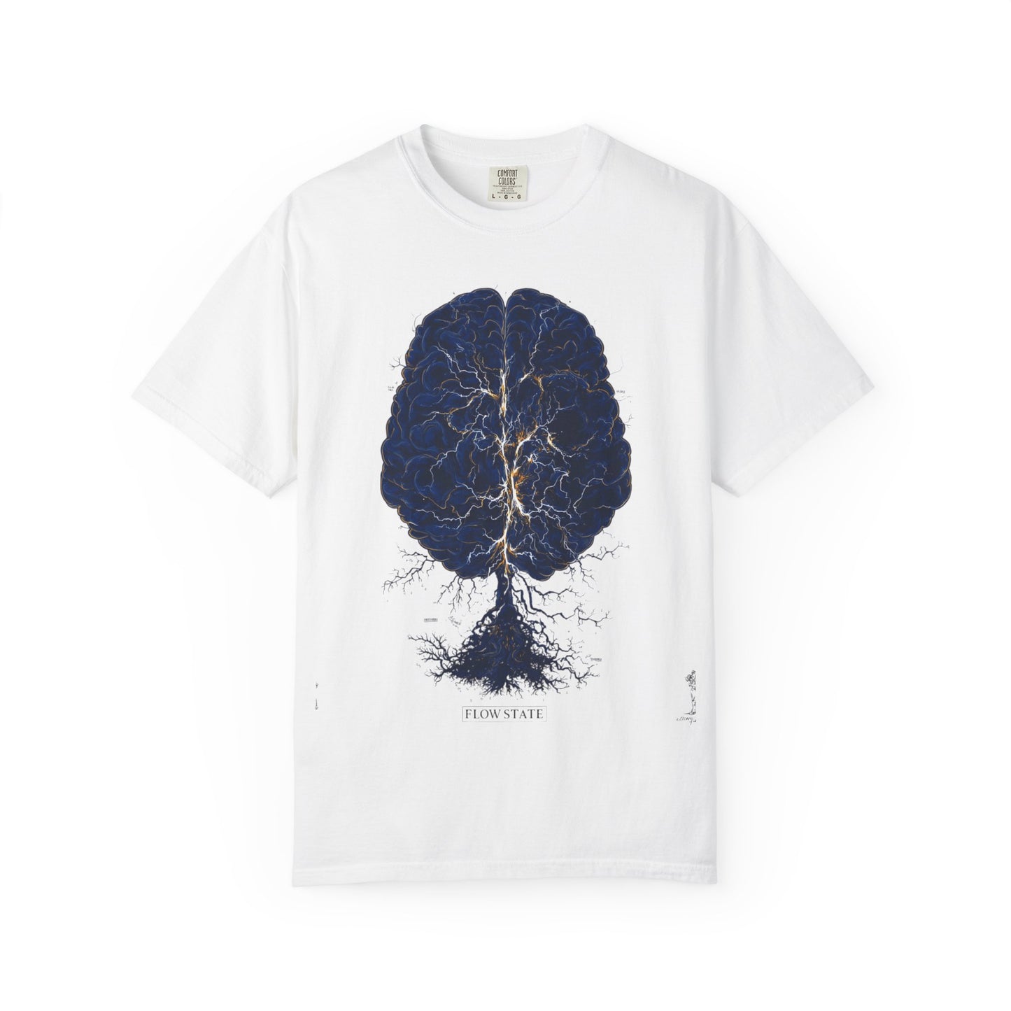 Flow State Brain Tree Tee — Neuroscience Focus Art | Root to Peak