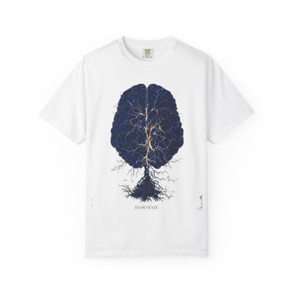 Flow State Brain Tree Tee — Neuroscience Focus Art | Root to Peak