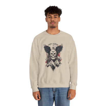 Summit of Nothing Skull Wings Crewneck — Mountain Goth Gift | Root to Peak