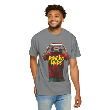 Psycho Music Boombox Tee — Retro Hip Hop Streetwear | Root to Peak