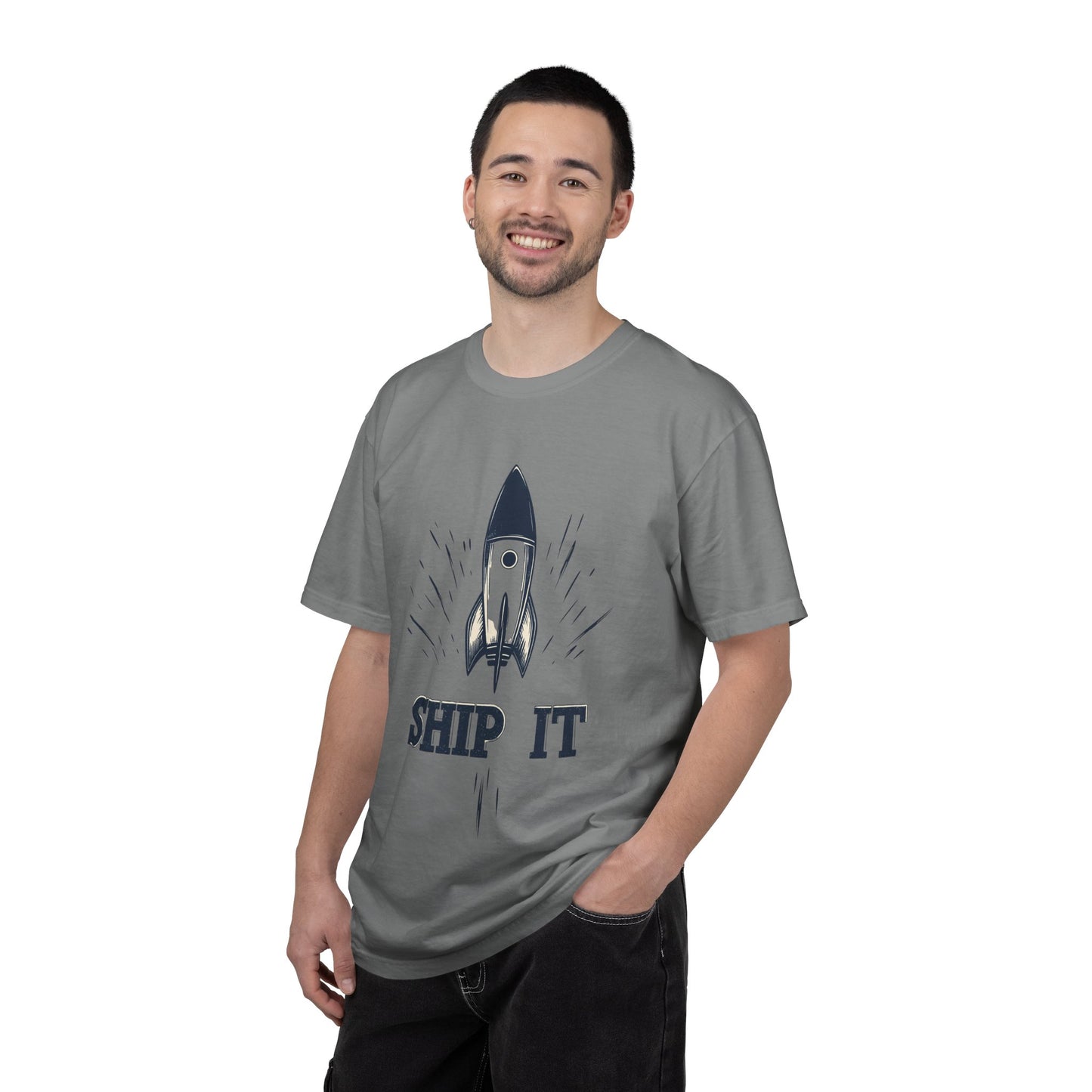 Ship It Rocket Tee — Funny Startup Developer Engineer | Root to Peak