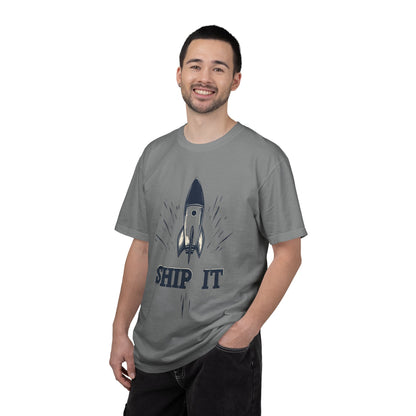 Ship It Rocket Tee — Funny Startup Developer Engineer | Root to Peak