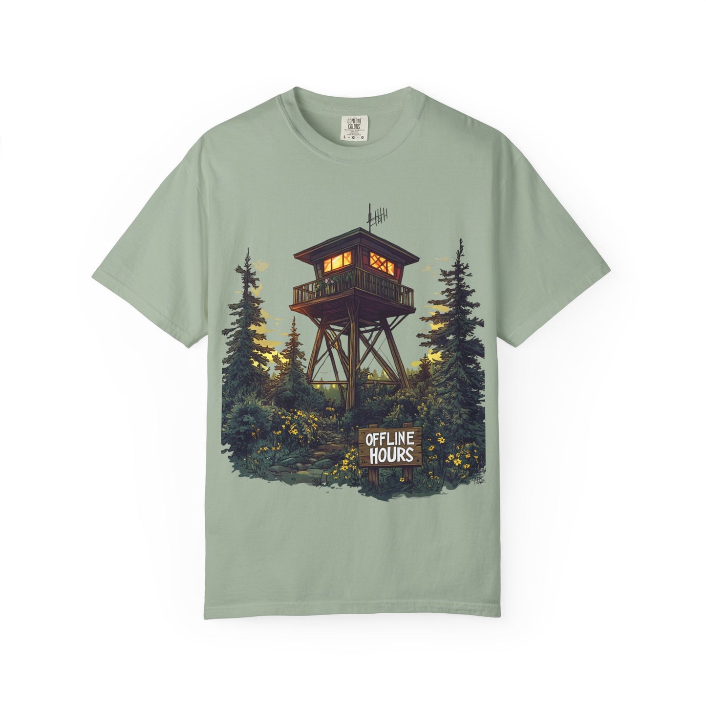 Fire Lookout Tower Tee — Offline Hours Hiking Camping | Root to Peak