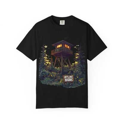 Fire Lookout Tower Tee — Offline Hours Hiking Camping | Root to Peak
