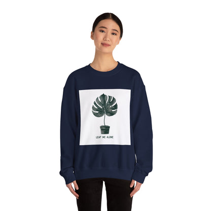 Leaf Me Alone Plant Crewneck — Funny Plant Lover Introvert | Root to Peak