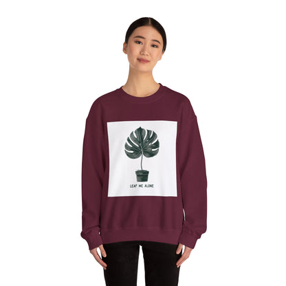 Leaf Me Alone Plant Crewneck — Funny Plant Lover Introvert | Root to Peak