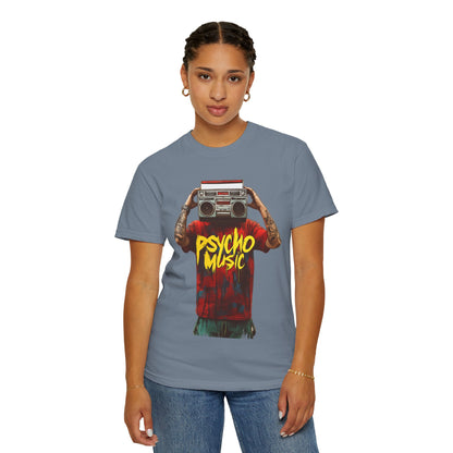 Psycho Music Boombox Tee — Retro Hip Hop Streetwear | Root to Peak