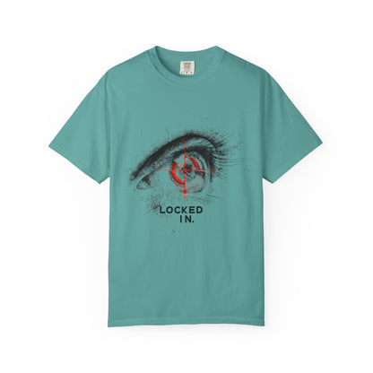 Locked In Eye Graphic Tee — Focus Mindset Athlete Gift | Root to Peak