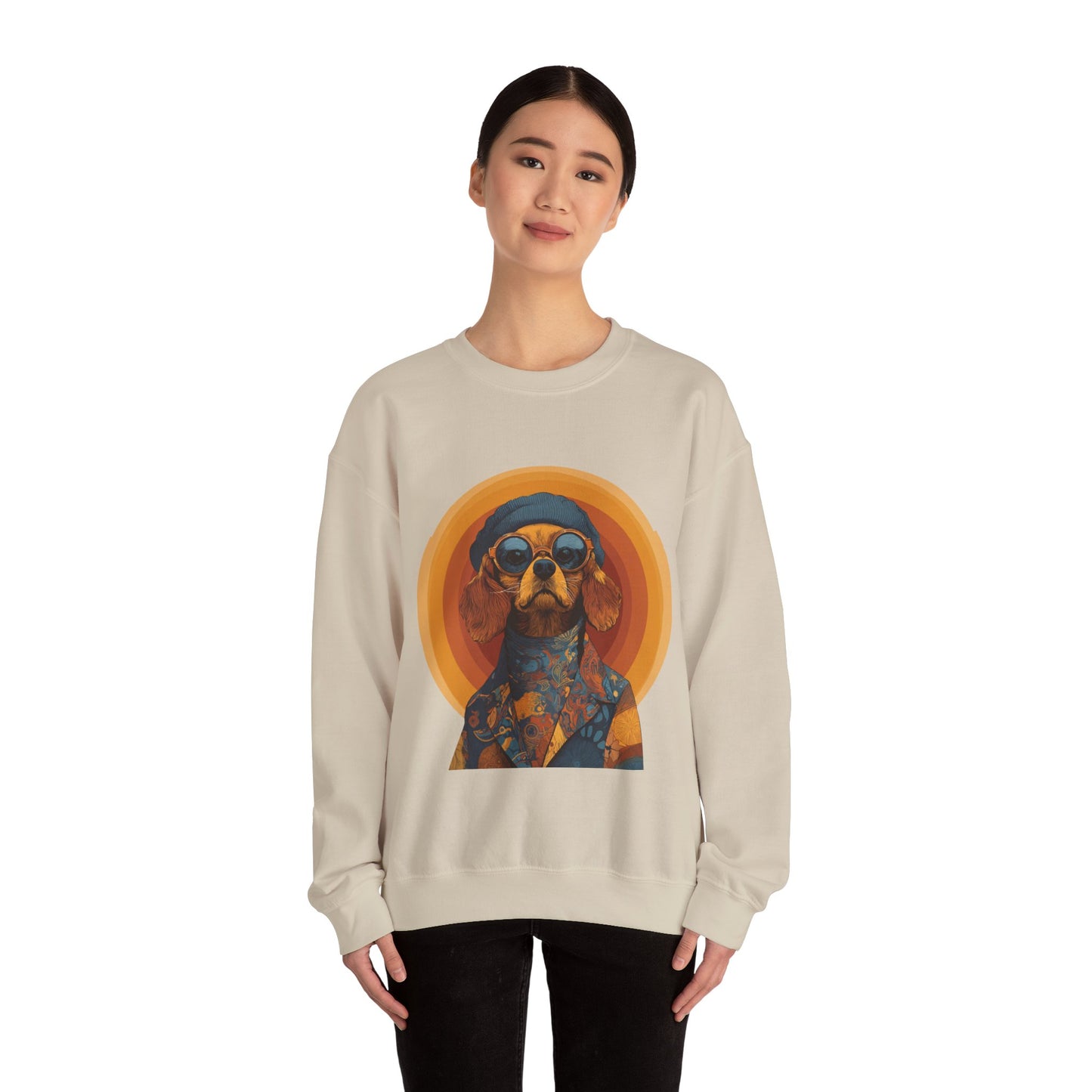 Retro Beagle Portrait Crewneck — Boho Dog Lover Gift | Root to Peak