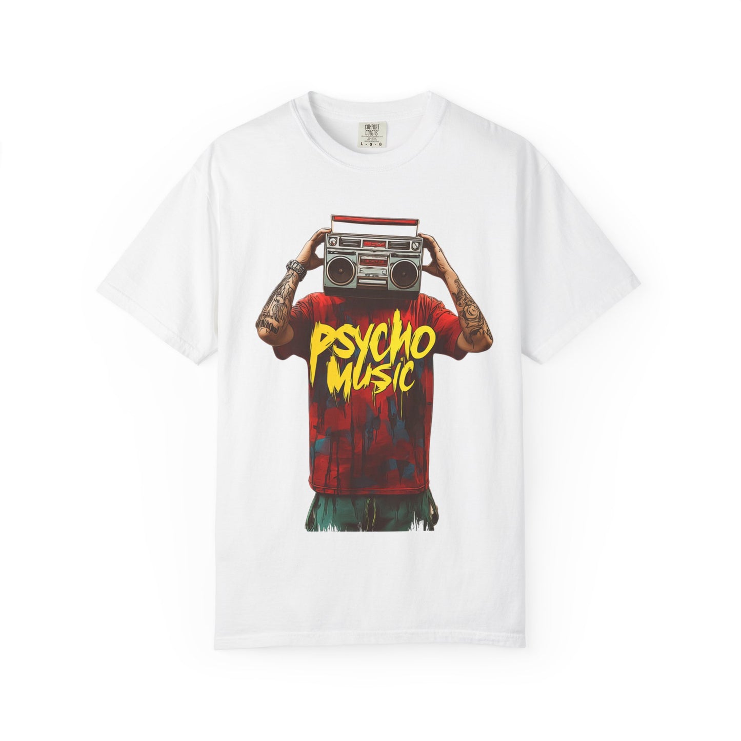 Psycho Music Boombox Tee — Retro Hip Hop Streetwear | Root to Peak