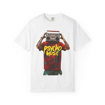 Psycho Music Boombox Tee — Retro Hip Hop Streetwear | Root to Peak