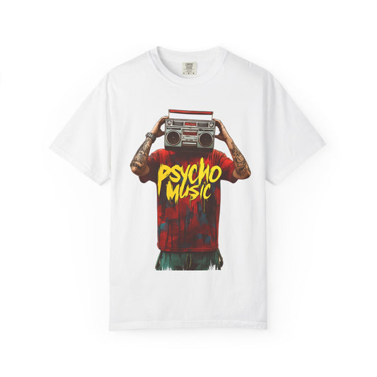 Psycho Music Boombox Tee — Retro Hip Hop Streetwear | Root to Peak