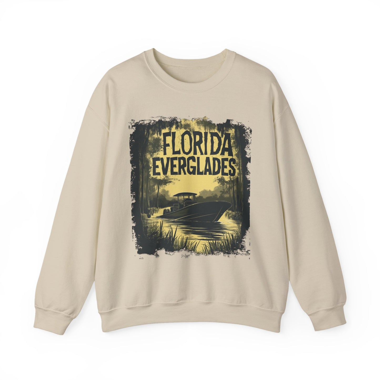 Florida Everglades Crewneck — Vintage Airboat Nature Gift | Root to Peak