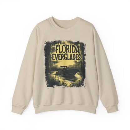 Florida Everglades Crewneck — Vintage Airboat Nature Gift | Root to Peak
