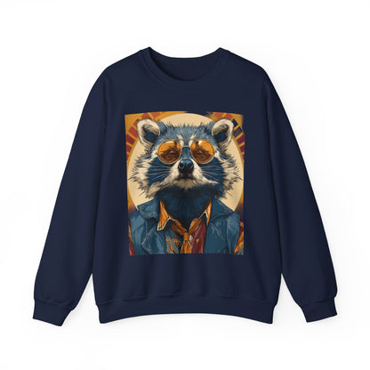 70s Raccoon Crewneck Sweatshirt — Retro Wildlife Graphic | Root to Peak