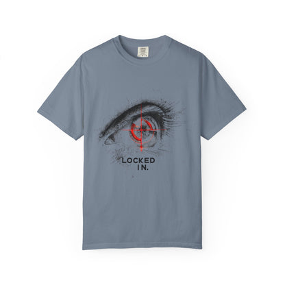 Locked In Eye Graphic Tee — Focus Mindset Athlete Gift | Root to Peak