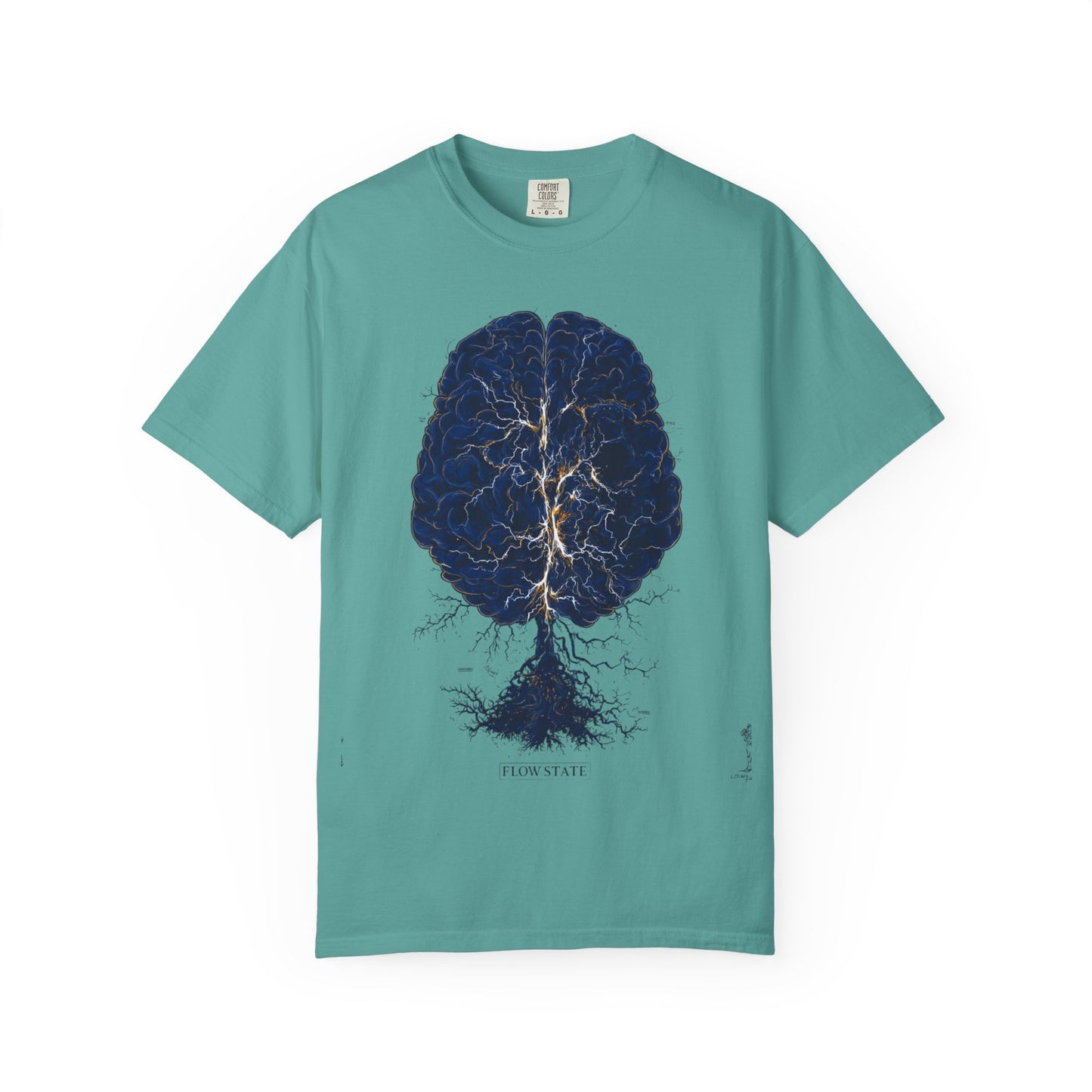 Flow State Brain Tree Tee — Neuroscience Focus Art | Root to Peak
