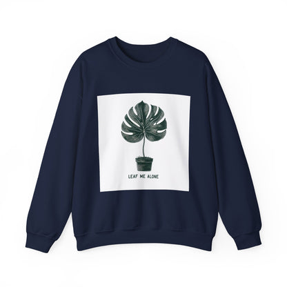 Leaf Me Alone Plant Crewneck — Funny Plant Lover Introvert | Root to Peak