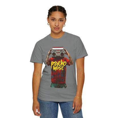 Psycho Music Boombox Tee — Retro Hip Hop Streetwear | Root to Peak