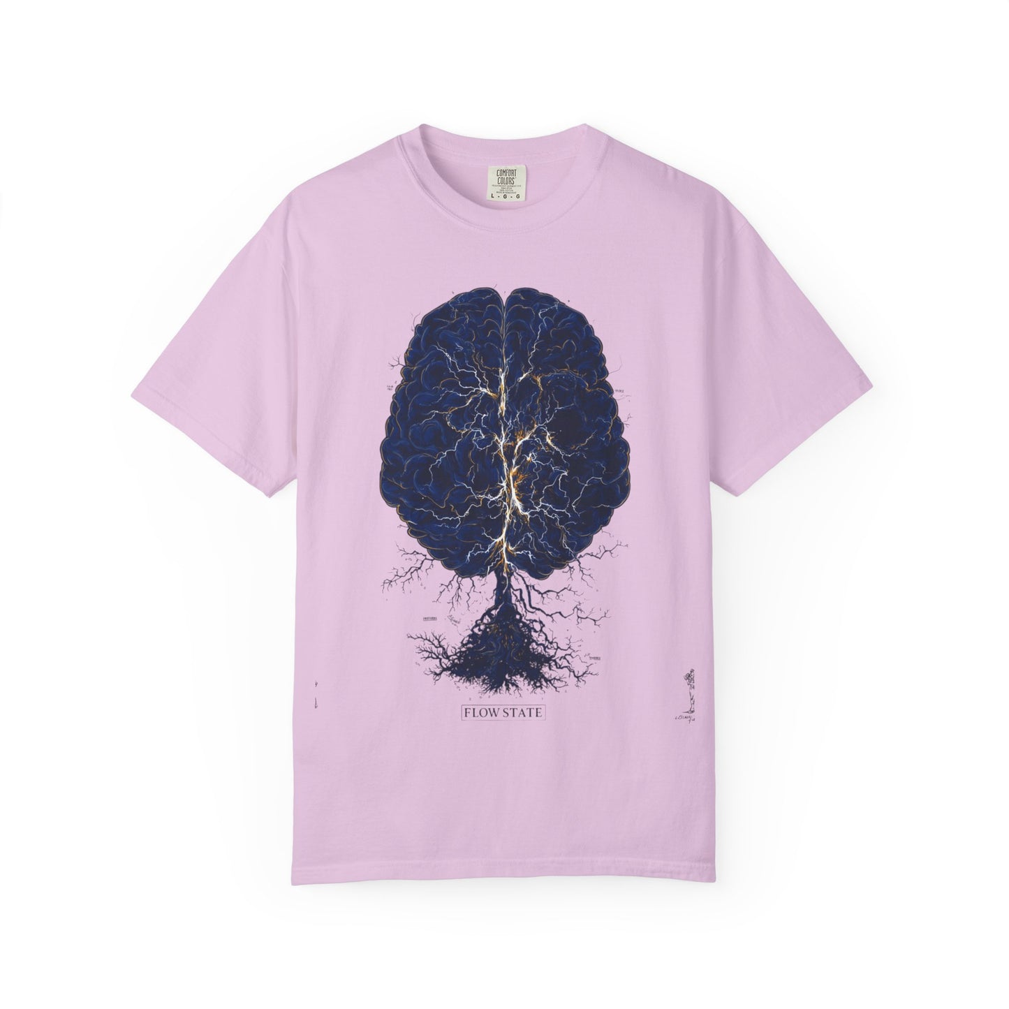 Flow State Brain Tree Tee — Neuroscience Focus Art | Root to Peak