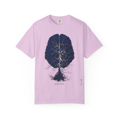 Flow State Brain Tree Tee — Neuroscience Focus Art | Root to Peak