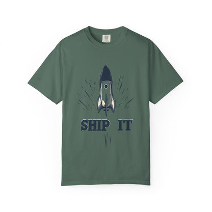 Ship It Rocket Tee — Funny Startup Developer Engineer | Root to Peak
