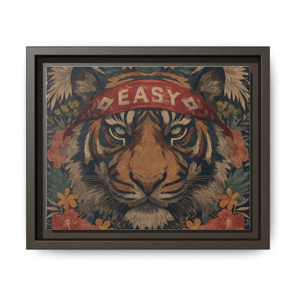 Tiger Easy Portrait Canvas — Vintage Floral Wall Art Gift | Root to Peak