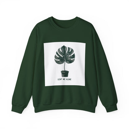 Leaf Me Alone Plant Crewneck — Funny Plant Lover Introvert | Root to Peak