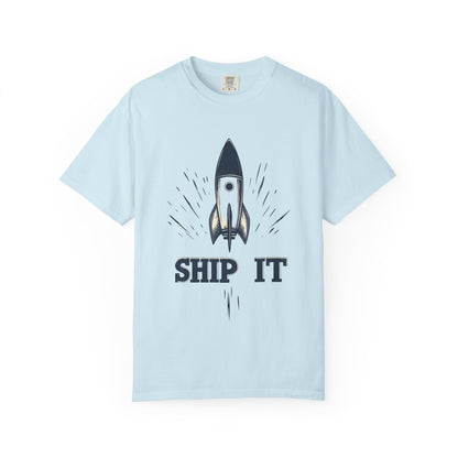Ship It Rocket Tee — Funny Startup Developer Engineer | Root to Peak