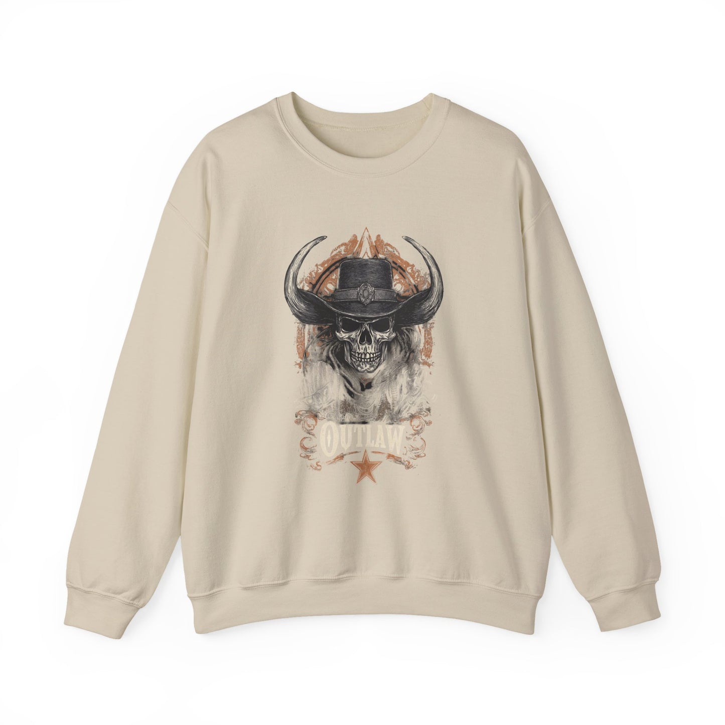 Skull Cowboy Crewneck — Western Gothic Dark Aesthetic Gift | Root to Peak