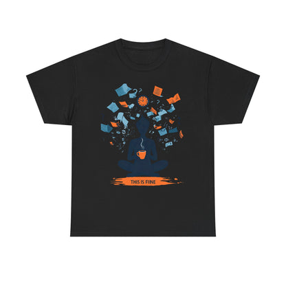 This Is Fine Graphic Tee — Funny Chaos Meme Internet Culture | Root to Peak