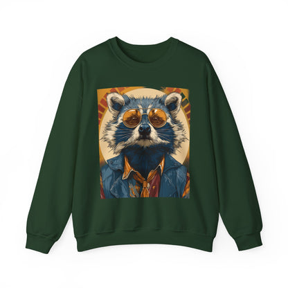 70s Raccoon Crewneck Sweatshirt — Retro Wildlife Graphic | Root to Peak