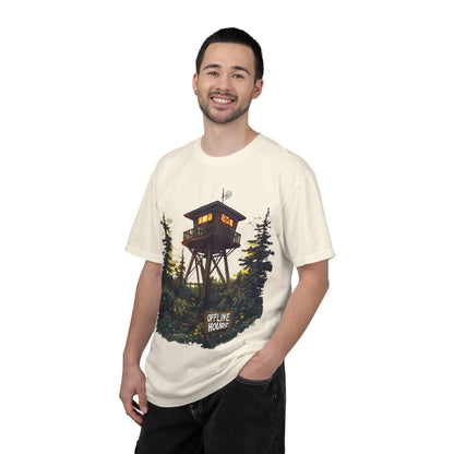 Fire Lookout Tower Tee — Offline Hours Hiking Camping | Root to Peak