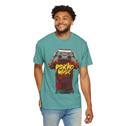Psycho Music Boombox Tee — Retro Hip Hop Streetwear | Root to Peak