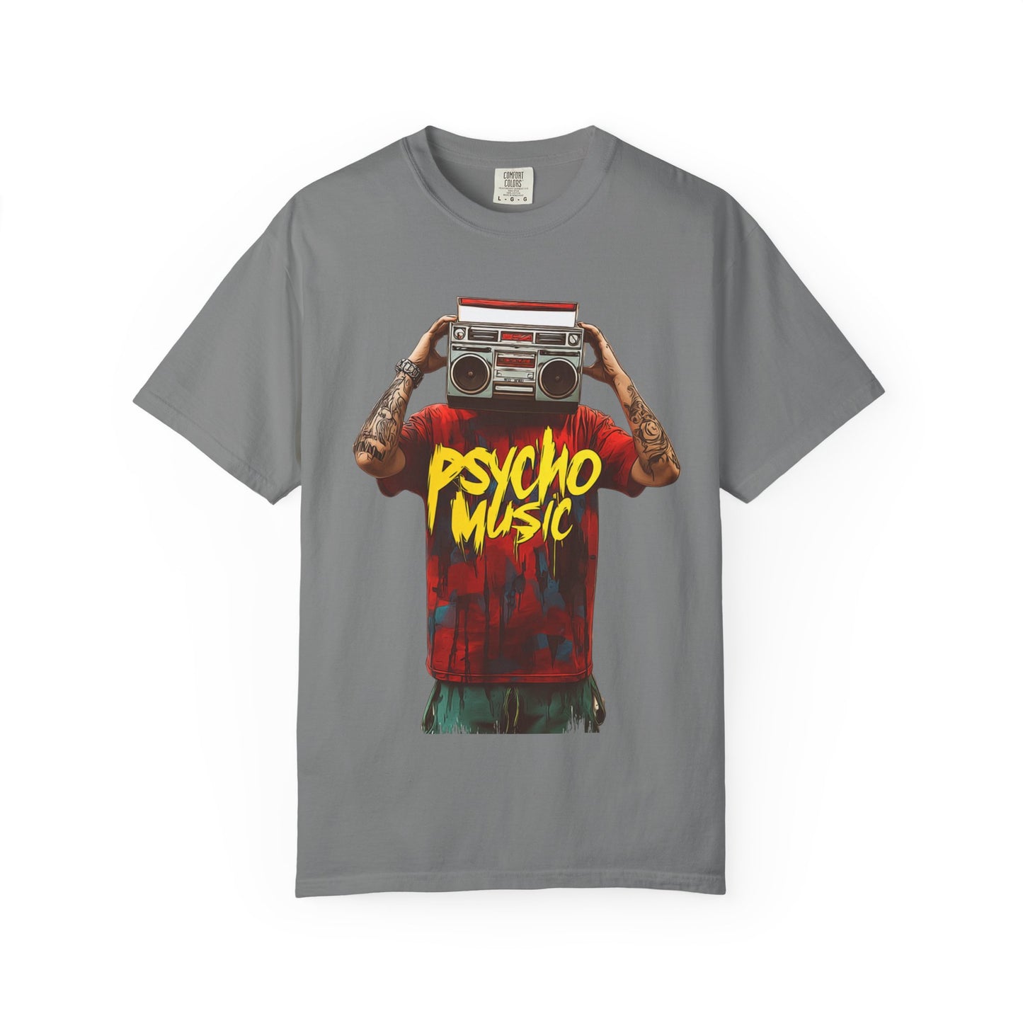 Psycho Music Boombox Tee — Retro Hip Hop Streetwear | Root to Peak