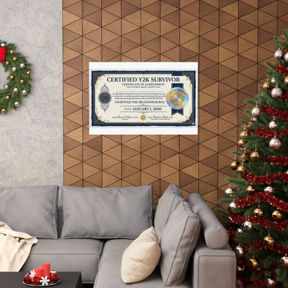 Y2K Survivor Retro Poster — Millennium Wall Art Nostalgia | Root to Peak