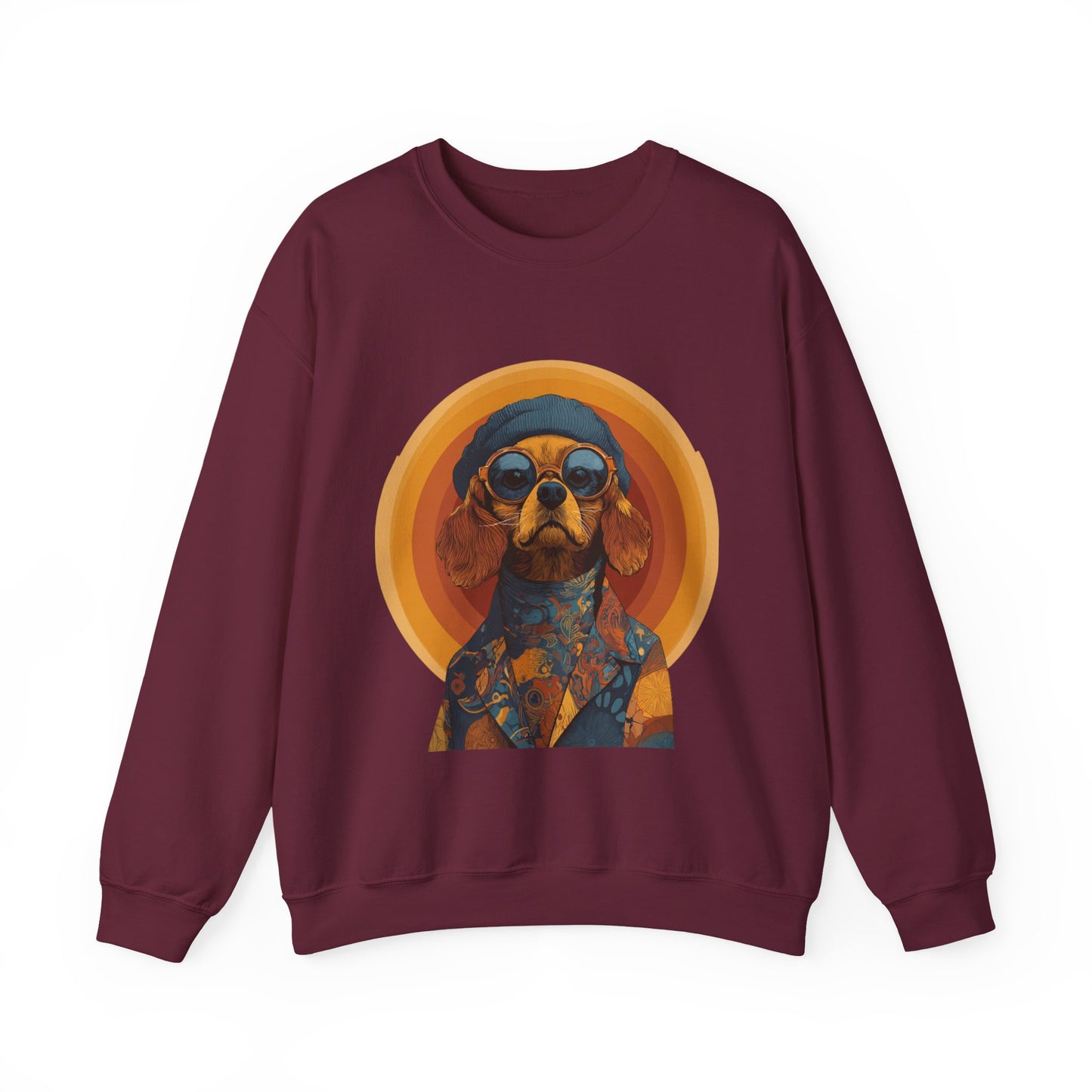 Retro Beagle Portrait Crewneck — Boho Dog Lover Gift | Root to Peak