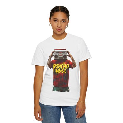 Psycho Music Boombox Tee — Retro Hip Hop Streetwear | Root to Peak