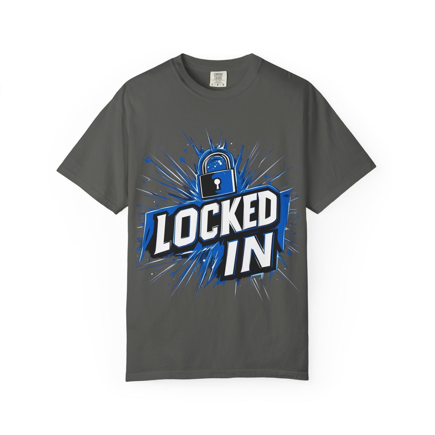 Locked In Padlock Graphic Tee — Focus Discipline Mindset | Root to Peak