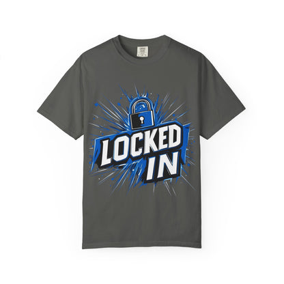 Locked In Padlock Graphic Tee — Focus Discipline Mindset | Root to Peak