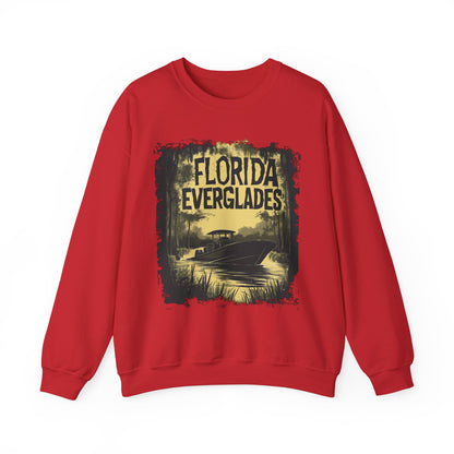 Florida Everglades Crewneck — Vintage Airboat Nature Gift | Root to Peak