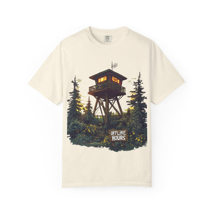Fire Lookout Tower Tee — Offline Hours Hiking Camping | Root to Peak