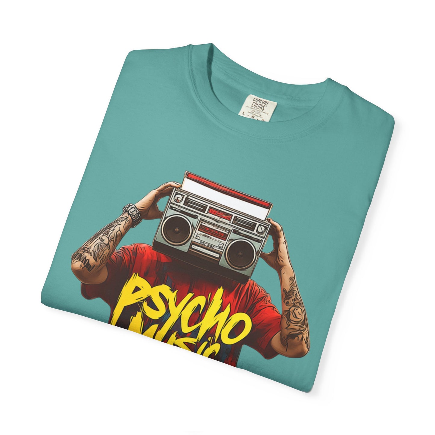 Psycho Music Boombox Tee — Retro Hip Hop Streetwear | Root to Peak