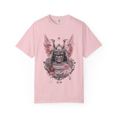 Samurai Helmet Art Tee — Vintage Japanese Warrior Graphic | Root to Peak