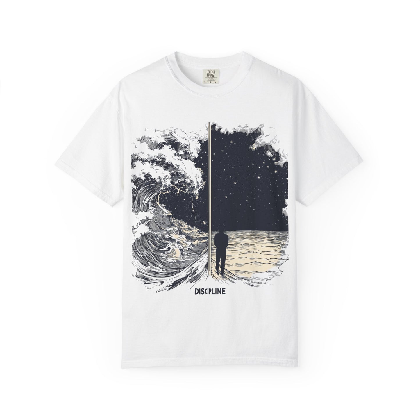 Discipline Ocean Wave Graphic Tee — Motivational Apparel | Root to Peak