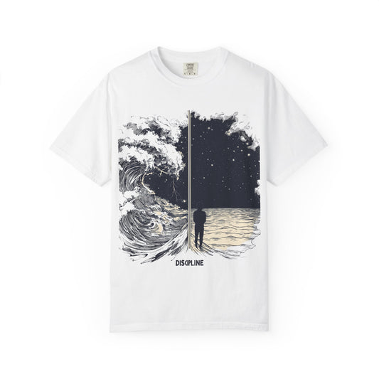 Discipline Ocean Wave Graphic Tee — Motivational Apparel | Root to Peak