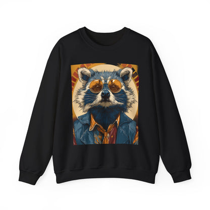 70s Raccoon Crewneck Sweatshirt — Retro Wildlife Graphic | Root to Peak